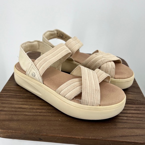 Sperry Shoes - Sperry Plushstep Cream Platform Strappy Sandal 6.5M Coastal Grandma Boho